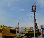 На дороге Астрахань-Евпраксино освещают пешеходные переходы