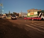 Еще одно серьезное ДТП в Астрахани: грузовик и легковушка не поделили дорогу