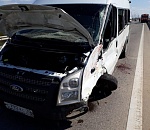 В Астрахани маршрутка столкнулась с КамАЗом, есть пострадавшие