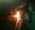 На трассе «Астрахань-Элиста» загорелся грузовик