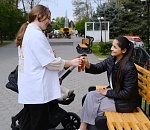 Астрахань традиционно присоединилась к Всероссийской акции «Георгиевская ленточка» 