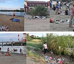 Астраханцы превратили пляж в помойку