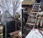 Классика астраханских субботних пожаров: сгорели баня и сарай