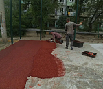 В Советском районе Астрахани с нуля строят мини-футбольное поле