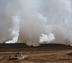 Полигон Капустин Яр в Астраханской области затянуло дымом