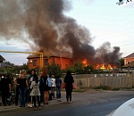 Вечером в Астрахани произошёл крупный пожар