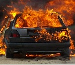 Под Астраханью сгорела иномарка
