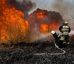 В астраханском поселке полыхают два жилых дома и машины