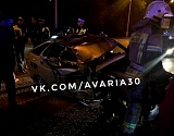 В Астрахани ночное столкновение «Лады» с «КАМАЗом» привело к двум пострадавшим