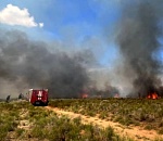 На северной окраине Астрахани несколько часов тушили ландшафтный пожар