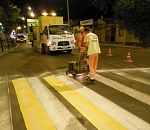 В Астрахани дорожную разметку наносят по новой технологии