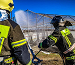 Астраханские огнеборцы МЧС «ликвидировали» крупный пожар в топливном парке