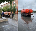 С нескольких улиц Астрахани откачали 300 кубов дождевой воды