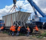 Астраханским студентам показали действия экипажа восстановительного поезда во время учений
