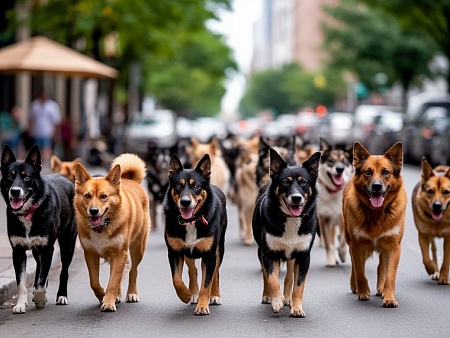 Численность уличных стай в Астрахани снизилась почти вдвое