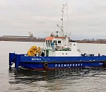 Построенное в Астрахани судно приступает к работе на Волго-Каспийском канале