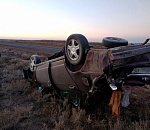 Под Астраханью перевернулась "Приора"