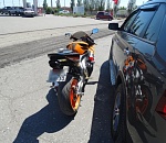 В Астрахани столкнулись джип и мотоцикл: мотоциклист в больнице