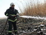 В Астрахани вновь горел камыш: пожару присвоен повышенный ранг сложности
