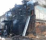 В Астрахани на крупном пожаре пострадал мужчина