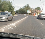 В Астрахани сдуло ветром дорожную разметку 