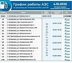Актуальный график работы АЗС на 4 октября