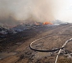 Мусорная свалка на западной окраине Астрахани горела пять часов