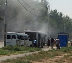 В Астрахани задымился пассажирский автобус