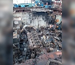 Ночью в Астрахани горел грузовой теплоход