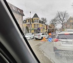 В центре Астрахани на месте установки "лежачего полицейского" произошло ДТП