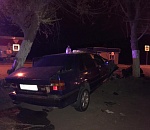 В Астрахани Volvo превратилось в груду металла после встречи с деревом