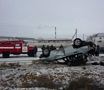 Под Астраханью опрокинулась легковушка: пострадал один человек