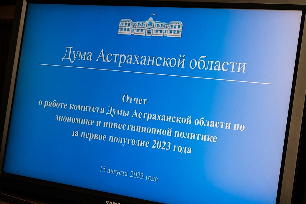 Комитет по экономике и инвестициям астраханской облдумы отчитался о работе в первом полугодии