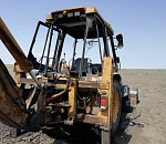 На астраханской трассе загорелся эвакуатор