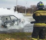 Вчера во второй половине дня в Астраханской области горели два легковых автомобиля