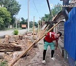 Наломали дров: коммунальщики, спиливая аварийное дерево, оставили астраханцев без газа