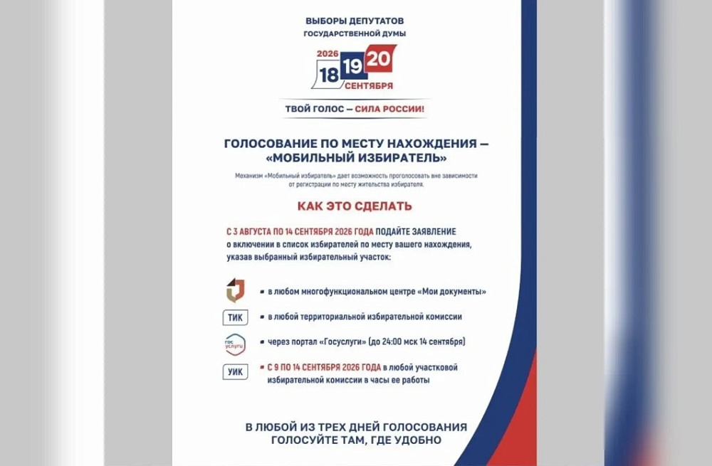 Астраханцы могут проголосовать на выборах вдали от дома