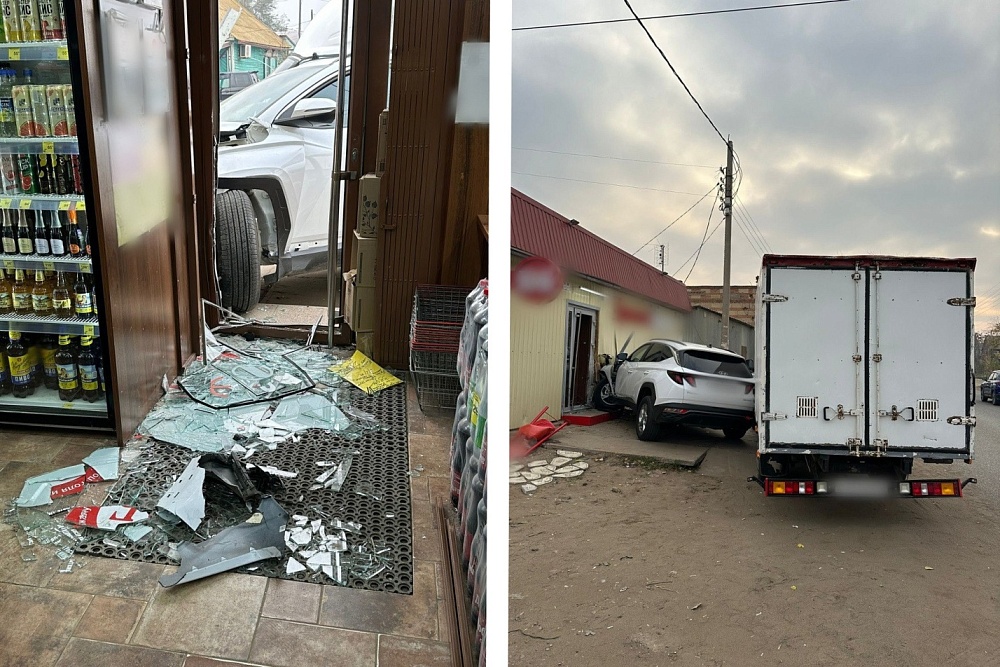 Астраханская полиция объяснила, кто виноват в том, что иномарка влетела в магазин 