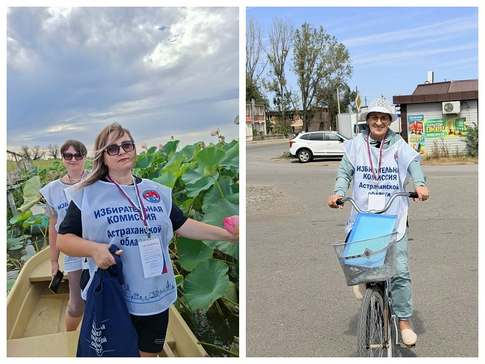 Пешком, на лодках, велосипедах: астраханские обходчики пошли к избирателям 
