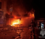 В Астрахани горит рынок «Большие Исады»