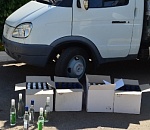 Под Астраханью полиция задержала "Газель" с 3 тысячами бутылок контрафактного алкоголя