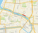 На Красной Набережной из-за небольшой аварии перекрыто движение