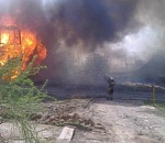 В Астрахани произошел крупный пожар