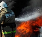 В Астрахани горит судно