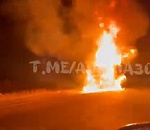 Жуткие кадры полыхающей ГАЗели на Бабаевского