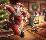 В Астрахани сгорели вещи Санта-Клауса