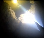 В центре Астрахани сняли на видео ночную подводную рыбалку