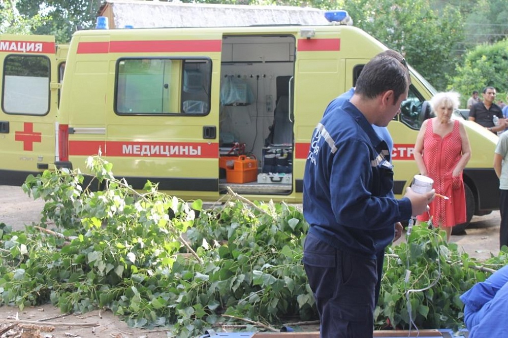 В Астрахани дерево упало на детскую площадку: пострадал ребенок