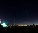 Ночью в Астрахани можно было наблюдать "световые столбы"