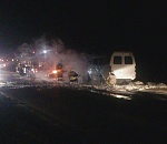 В Астрахани сгорела маршрутка